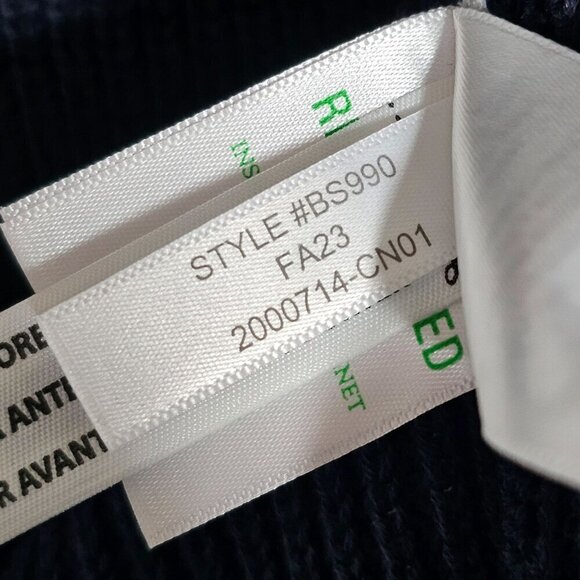 J.crew Cotton-Blend Ribbed Turtleneck Sweater Relaxed Fit Navy Women's‎ XS NWT - Picture 7 of 12